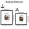 Americanflat Set of 4 Picture Frames - Gallery Wall Frame Set with Two 16x20 Frames with 6x8 Mats and Two 16x16 Frames with 5x7 Mats - Black